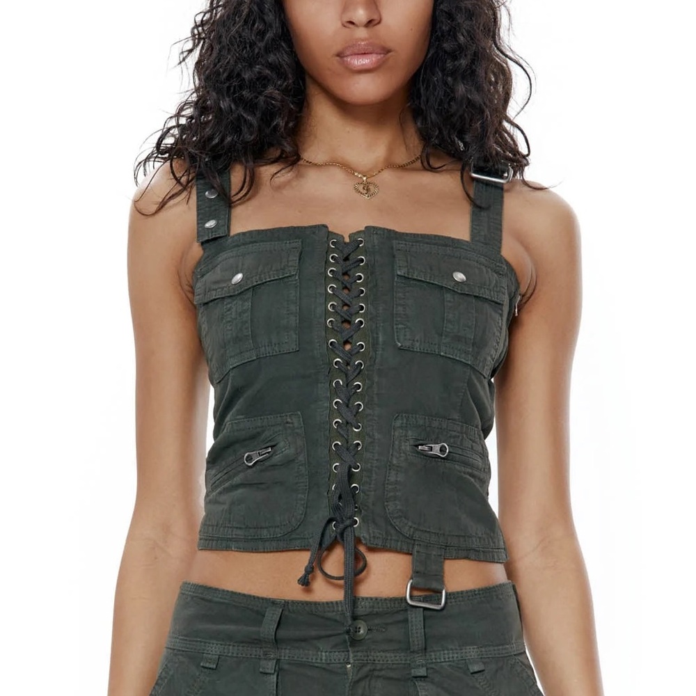 Khaki Cargo Corset Jaded London